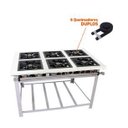 Ver imagem 3 de Fogão Industrial Maxi Inox Gás Baixa Pressão 40cm 6 Bocas Duplas Mi6d6 - Venâncio