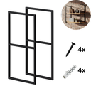 Ver imagem 2 de Suporte Prateleira Dupla 30cm 2 Peças Estilo Industrial