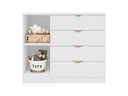 Ver imagem 5 de Quarto Infantil Bebê Ayla Cômoda e Guarda Roupa Branco