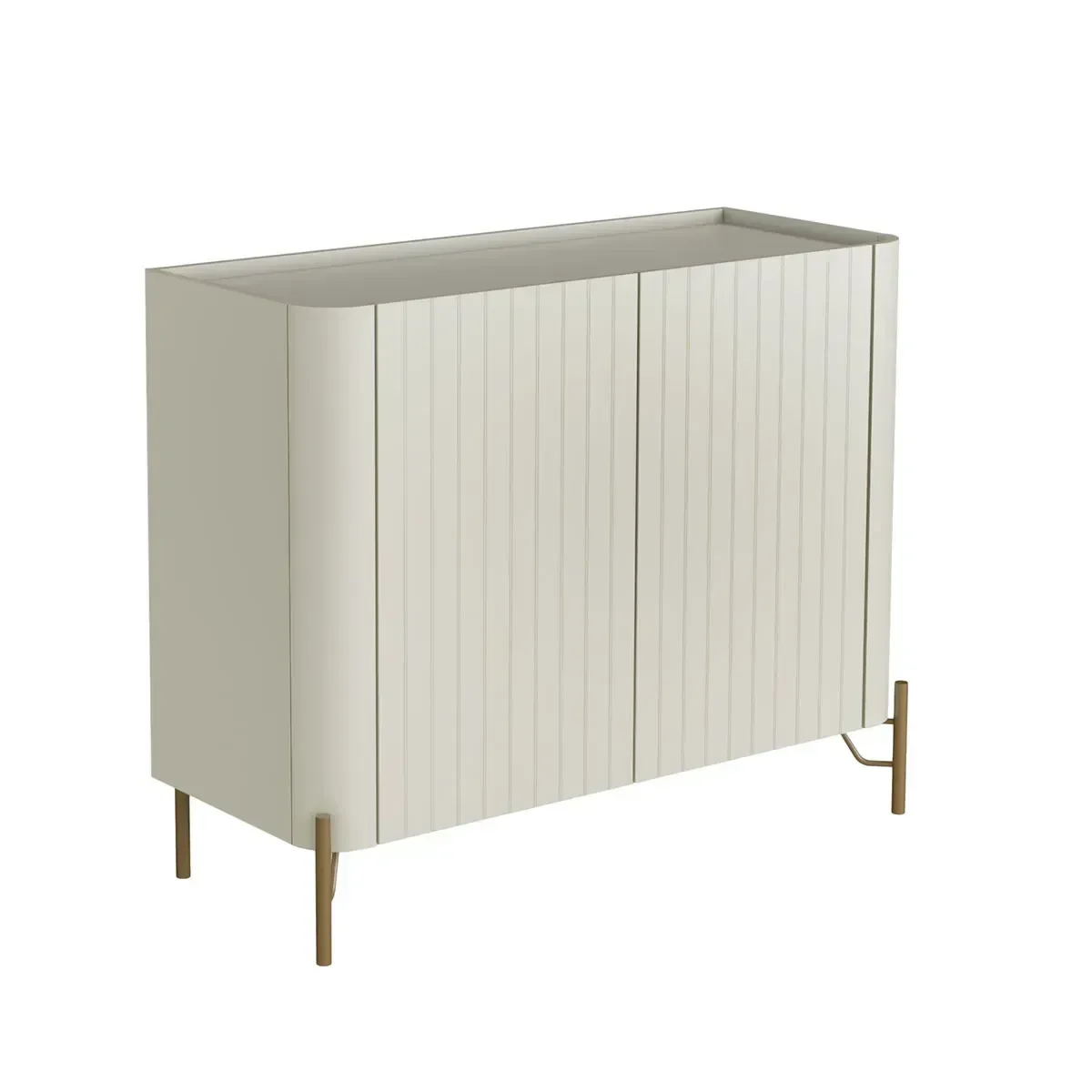 Ver imagem 2 de Buffet Mdf com Gaveta e Porta Brise L98,5 X A81,5cm Luna/dourado F830b