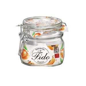 Kit 12 Potes de Vidro Hermético Original Fido Terrina 500 ml Ø 10,6 mm Multiuso Original Fido Bormio