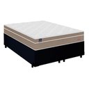 Ver imagem 1 de Cama Box Casal Bipartido Suede + Colchão Lis Molas Ensacadas Superpocket Plumatex 138cm – Suporta