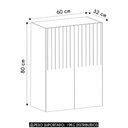 Ver imagem 3 de Armário de Cozinha 60cm 2 Portas Pierre Carvalho/cinza L01 - Mpozenato