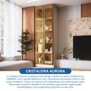 Ver mais imagens de Cristaleira Armário 2 Portas Reflectas com LED 100% MDF Aurora