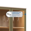 Ver imagem 6 de Cristaleira Armário 2 Portas Reflectas com LED 100% MDF Aurora