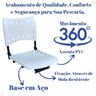 Cadeira para Barco Giratória Prática Dobrável Branca - 6
