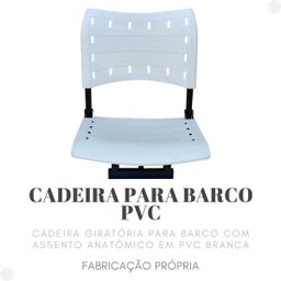 Cadeira para Barco Giratória Prática Dobrável Branca - 7