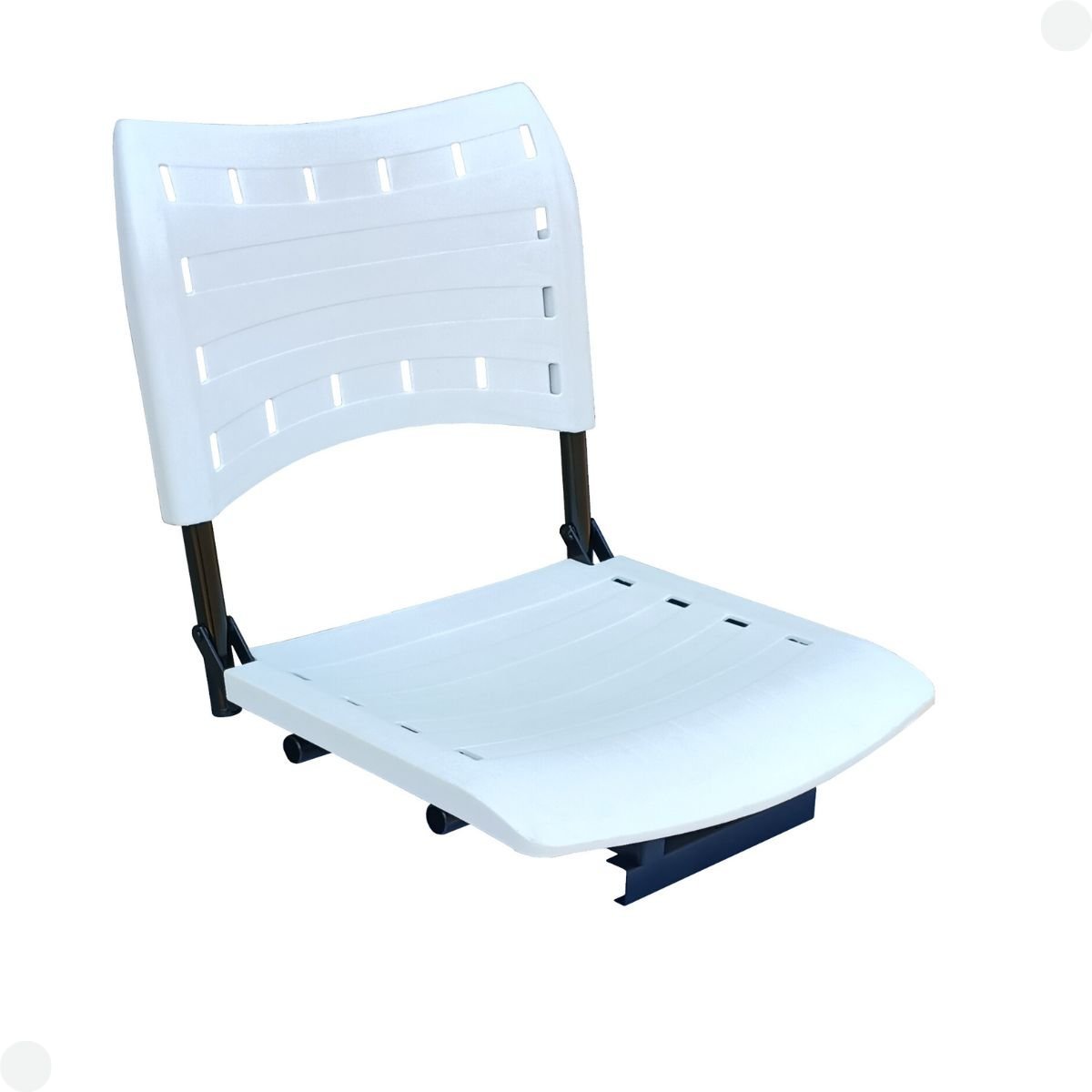 Cadeira para Barco Giratória Prática Dobrável Branca - 5