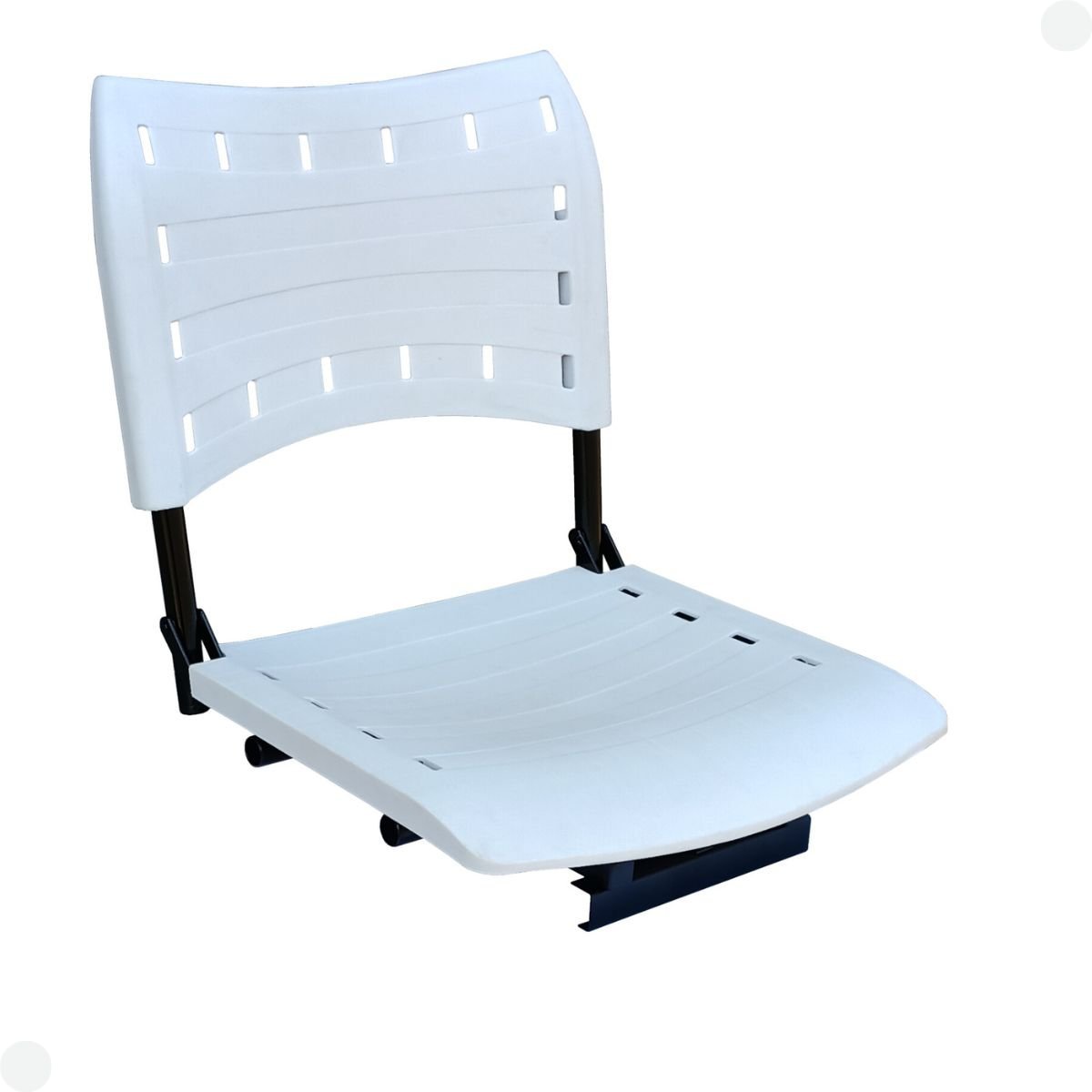 Cadeira para Barco Giratória Prática Dobrável Branca - 1