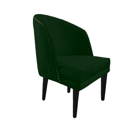 Poltrona Decorativa Adele Suede Verde - Dominic Decor