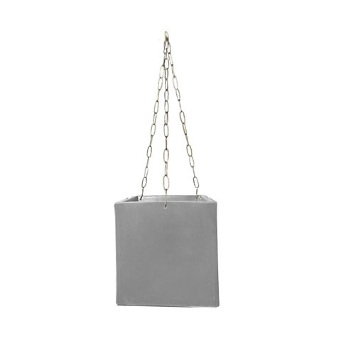 Vaso Planta 20x20 Pendurar Samambaia Trepadeira Polietileno BGPLASTICOS V1020ST CINZA CIMENTO 004