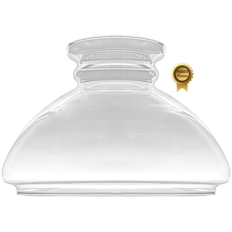Cupula de Vidro Liso Transp 23,5 para Lustre e Candelabro