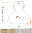 Ver imagem 3 de Cupula de Vidro Liso Transp 23,5 para Lustre e Candelabro
