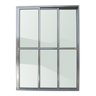 Porta de Alumínio de Correr 210x180cm 3 Folhas 1/3 com Vidro Liso Anodizado Super Brilhante Brimak - 1
