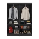 Ver imagem 6 de Guarda-roupa Solteiro 4 Portas Jacob 135 Cm - Preto