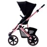 Carrinho de Bebê Esportivo para Passeio Salsa 3 Edição Luxo Preto e Rosa Dourado 3 Rodas ABC - 2
