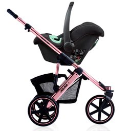 Carrinho de Bebê Esportivo para Passeio Salsa 3 Edição Luxo Preto e Rosa Dourado 3 Rodas ABC - 4