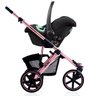 Carrinho de Bebê Esportivo para Passeio Salsa 3 Edição Luxo Preto e Rosa Dourado 3 Rodas ABC - 4