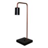 Abajur Luminaria De Mesa na cor Preto com Cobre - Ideal para escritório, sala, quarto, home office - 3