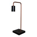 Ver imagem 3 de Abajur Luminaria De Mesa na cor Preto com Cobre - Ideal para escritório, sala, quarto, home office