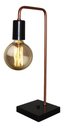 Ver imagem 1 de Abajur Luminaria De Mesa na cor Preto com Cobre - Ideal para escritório, sala, quarto, home office