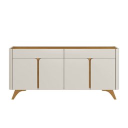 Buffet Aros 4 Portas Pés Madeira Maciça Mavaular Naturalle/off White - 2