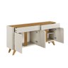 Buffet Aros 4 Portas Pés Madeira Maciça Mavaular Naturalle/off White - 3