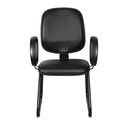 Ver imagem 2 de Cadeira Ágata Diretor Pé Sky Braço Corsa Courvin Preto