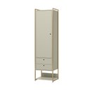Ver imagem 1 de Guarda-roupa Closet Industrial Olivar 1 Porta 2 Gavetas 54cm - Off White