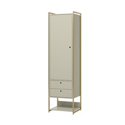 Guarda-roupa Closet Industrial Olivar 1 Porta 2 Gavetas 54cm - Off White - 1