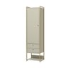 Guarda-roupa Closet Industrial Olivar 1 Porta 2 Gavetas 54cm - Off White - 1