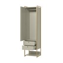 Ver imagem 3 de Guarda-roupa Closet Industrial Olivar 1 Porta 2 Gavetas 54cm - Off White