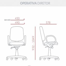 Cadeira giratória diretor New Plus Backita preta - 4