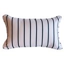 Ver imagem 1 de Coleção Maré - Almofada Listras Azul Retangular Tipo:completa