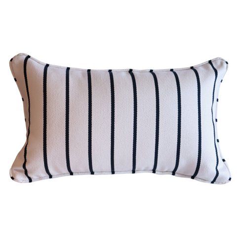 Coleção Maré - Almofada Listras Azul Retangular Tipo:completa
