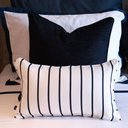 Ver imagem 3 de Coleção Maré - Almofada Listras Azul Retangular Tipo:completa