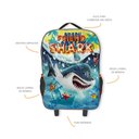 Ver imagem 3 de Kit Mochila Infantil Escolar com Rodinha 3 Peças Tubarão