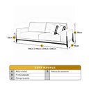 Ver imagem 3 de Sofá Fixo Magnus 4 Lugares Luxo 230cm Castellar Móbile Cinza