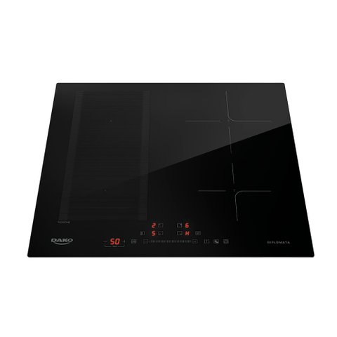 Cooktop de Indução 4 Bocas Preto com Zona Flexível Dako Diplomata 220v