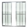 Porta de Alumínio de Correr 210x200cm 4 Folhas com Vidro Liso e Anodizado Brilhante Super Brimak - 1