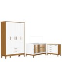 Ver imagem 1 de Quarto de Bebê Flip com Cômoda Sapateira Branco Acetinado Savana - Reller