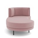Ver imagem 4 de Sofá Chaise Longue Sala de Estar Living Lucca Esquerdo D02 Veludo Rosê C-305 - Lyam Decor
