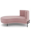 Ver imagem 5 de Sofá Chaise Longue Sala de Estar Living Lucca Esquerdo D02 Veludo Rosê C-305 - Lyam Decor