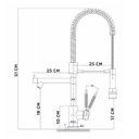 Ver imagem 6 de Torneira Monocomando Dois Jatos Misturar Agua Quente Fria Cozinha Gourmet Mesa Cuba Bancada Luxo ide