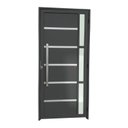 Ver imagem 1 de Porta Lambril Miraggio com Puxador Super 25 210cm x 100cm Brimak Abertura Esquerda Cinza