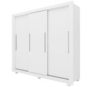 Ver imagem 2 de Guarda-Roupa Casal 100% MDF 3 Portas de Correr 4 Gavetas com Pés Branco Roma