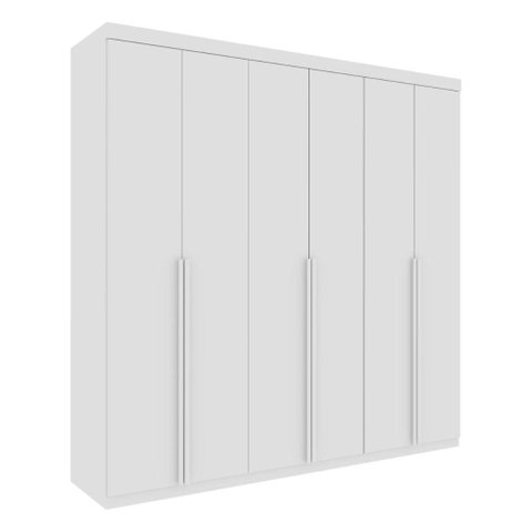 Guarda-Roupa Casal com 6 Portas e 4 Gavetas 218cm Multimóveis CR35492 Neve
