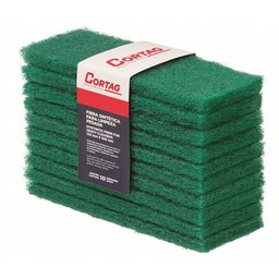 Fibra Limpeza Pesada 10 Unidades Verde Cortag 60652 - 1