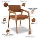 Ver mais imagens de Kit 04 Cadeiras de Jantar Estar Living Giorgia L02 Bouclê Terracota