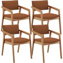 Ver imagem 1 de Kit 04 Cadeiras de Jantar Estar Living Giorgia L02 Bouclê Terracota